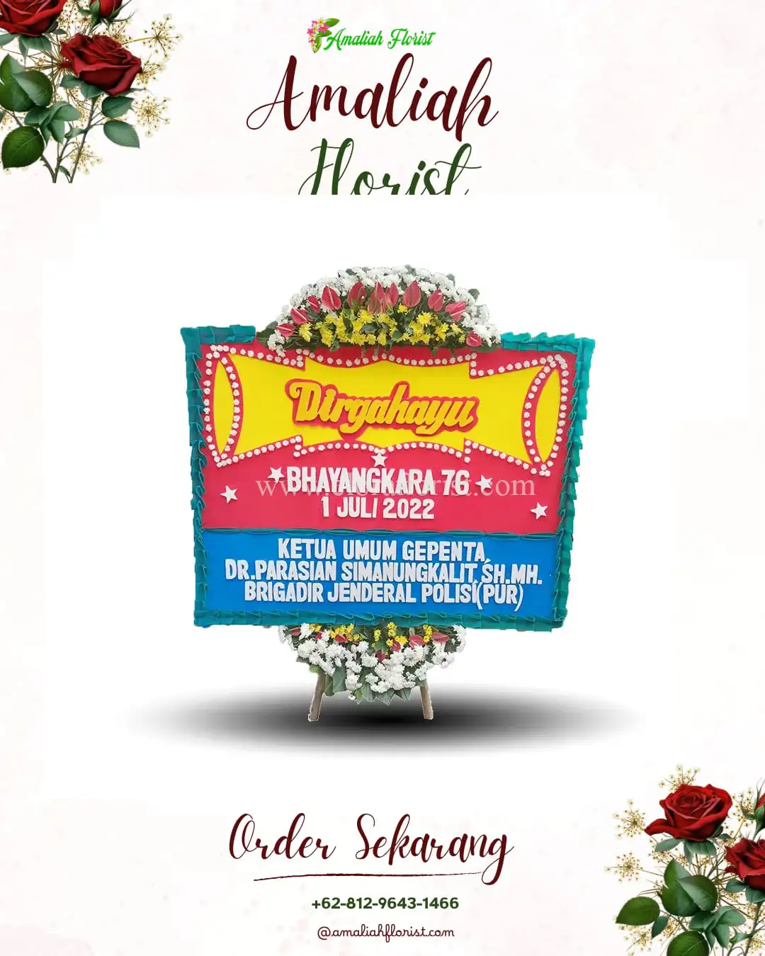Papan Bunga HUT Ulang Tahun Pegirian